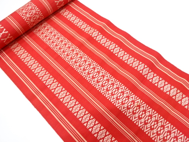 JAPANESE KIMONO / ANTIQUE BOLT FOR HASSUN OBI / SILK / CHIKUZEN HAKATA